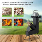 Black Wrought Iron Panels, Camping Stove - Image 9