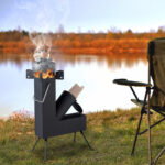 Black Wrought Iron Panels, Camping Stove - Image 2