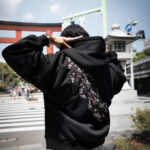 European And American Autumn And Winter Cherry Blossom Hooded Sweater Men And Women Street Hip Hop Retro - Image 3