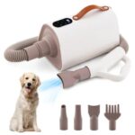 Pet Hair Dryer for Dogs & Cats – 2-in-1 Grooming Blower with Negative Ions & Adjustable Heat