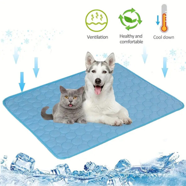 XL Pet Cooling Mat for Dogs & Cats – Summer Cold Bed Pad for Large & Small Breeds, Durable Ice Blanket for Floor, Sofa & Crate.