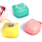 Silicone Dog Bath & Grooming Gloves – Pet Massage Brush with Shampoo Dispenser for Dogs & Cats – Easy Cleaning & Shedding Tool. - Image 3