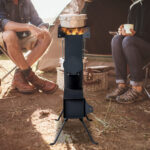 Black Wrought Iron Panels, Camping Stove - Image 8