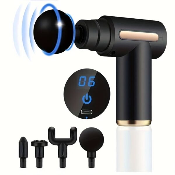 Mini Massage Gun – Portable USB Rechargeable Deep Tissue Muscle Massager for Pain Relief & Recovery – Compact Fascia Gun for Home, Office & Travel