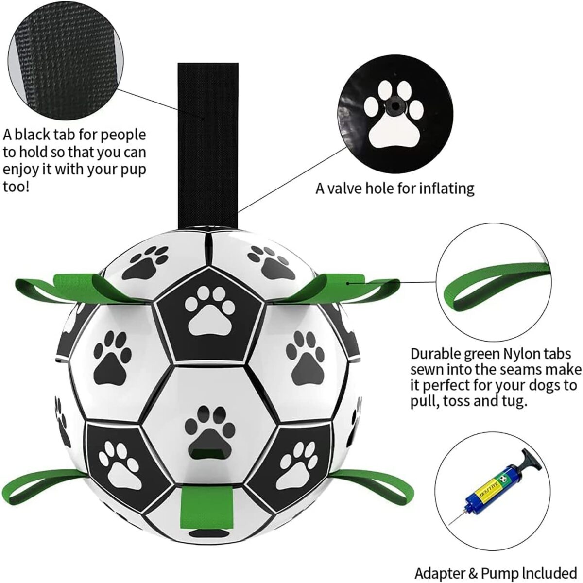 Dog Soccer Ball (Interactive Inflatable) – Training Toy for Large Dogs, Perfect for Border Collies and Outdoor Play" - Image 8