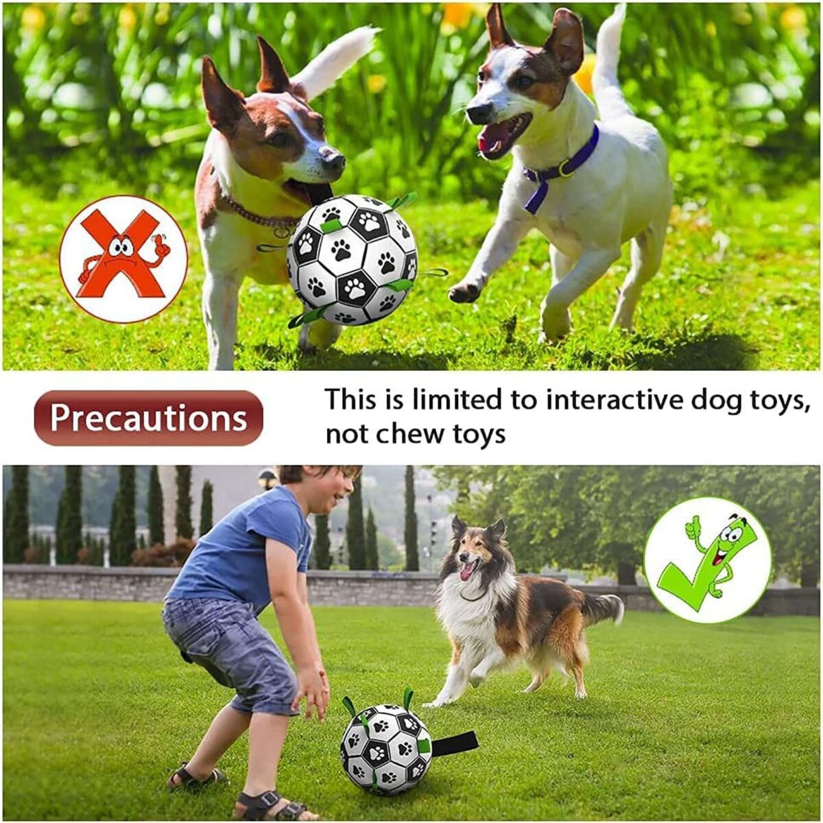 Dog Soccer Ball (Interactive Inflatable) – Training Toy for Large Dogs, Perfect for Border Collies and Outdoor Play" - Image 5