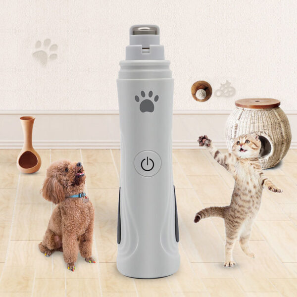 Pet Nail Trimmer for Cats and Dogs – Quiet, Safe, and Efficient Claw Grooming Tool (USB Rechargeable)