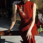 Long Women's Dress Embroidered Improved Cheongsam Expensive For Red Bamboo