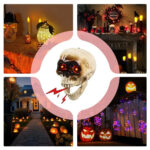 Animated Floating Skeleton – Realistic Halloween Skull with Scary Sounds & Spooky Movement for Haunted House Decor - Image 6