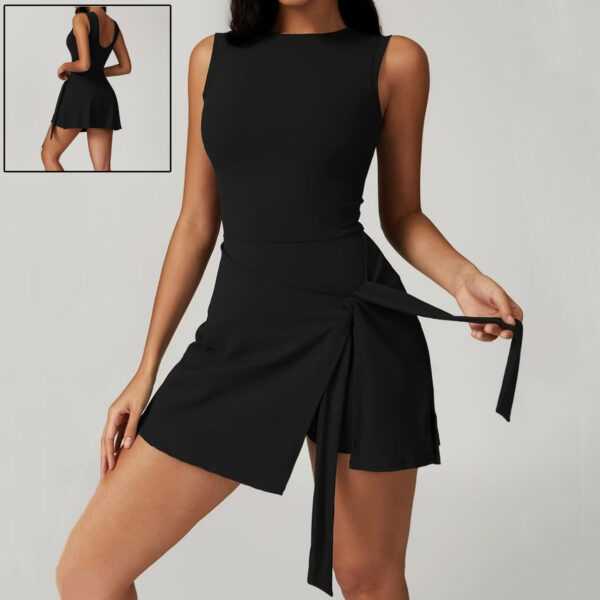 Sexy Women's Backless Yoga Romper – Sleeveless One-Piece Workout Jumpsuit, Fitness Tank Top & Shorts Set