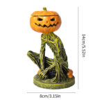 Halloween Pumpkin Candlestick – Spooky Resin Tabletop Decoration for Halloween Parties & Home Décor - Image 4