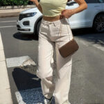 Women's Solid Color Wide Leg Pants With 4 Pockets - Button & Zip Front Casual Trousers For Spring&Fall - Image 4