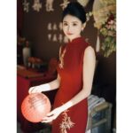 Long Women's Dress Embroidered Improved Cheongsam Expensive For Red Bamboo - Image 4