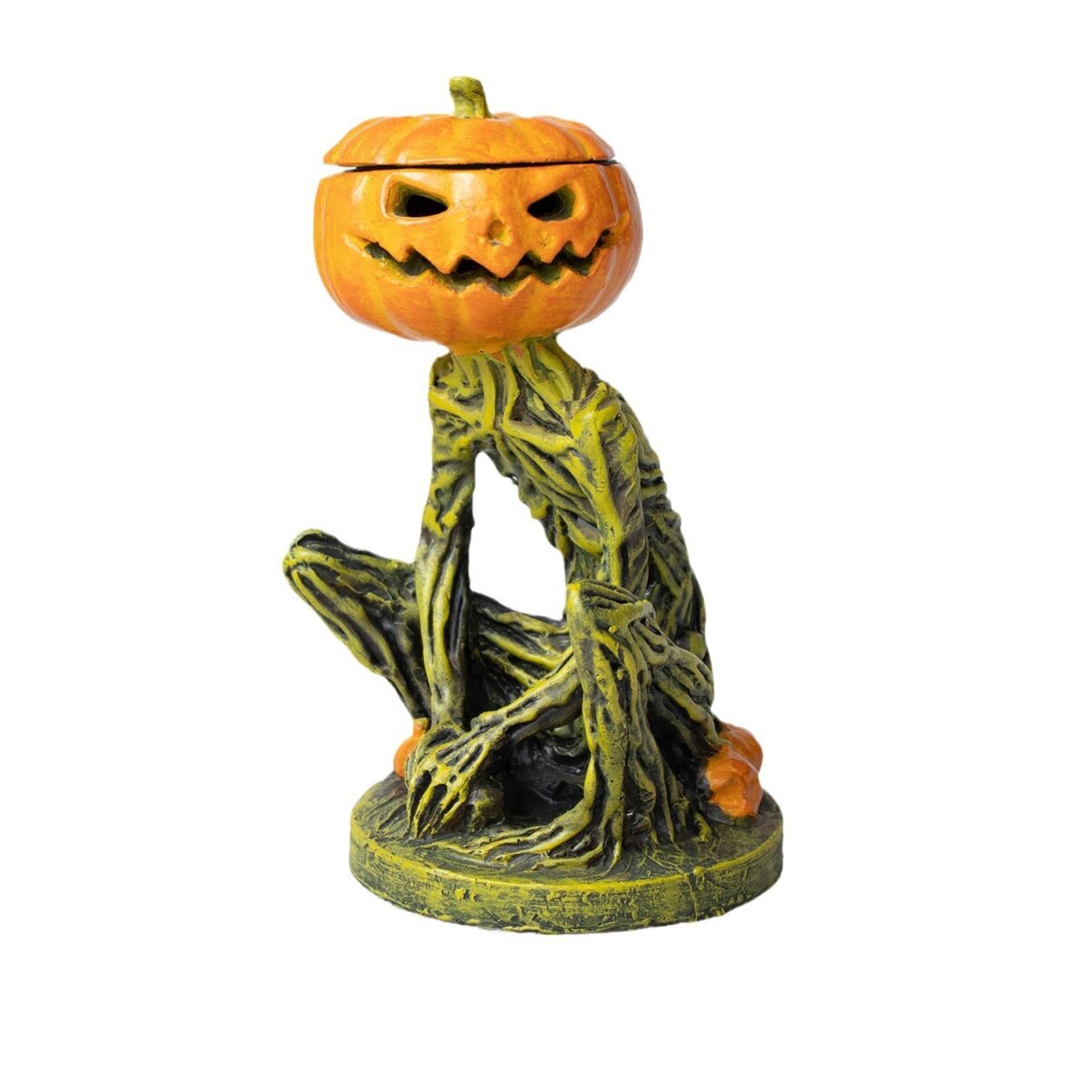Halloween Pumpkin Candlestick – Spooky Resin Tabletop Decoration for Halloween Parties & Home Décor - Image 2