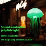 Jellyfish Mood Lamp LED Jellyfish Night Light Portable Jellyfish Lamp Jellyfish Decorations Smart Table Lamp For Bedside Desk - Image 4