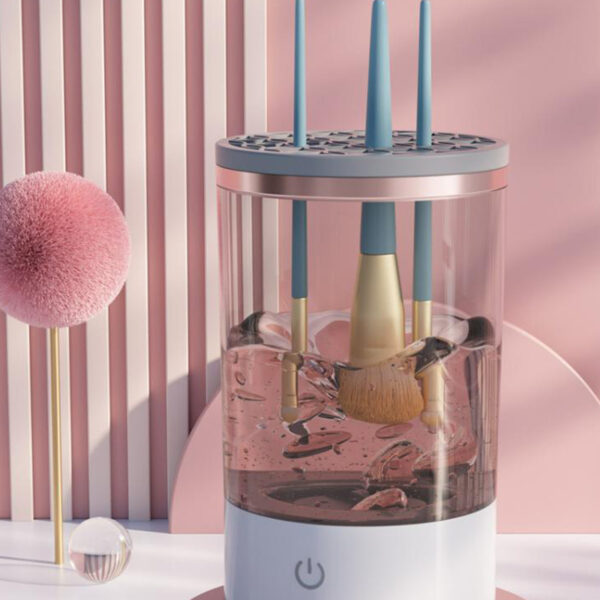 Brush Cleaner Electric Makeup Brush Cleaning Tool – Portable USB Rechargeable Machine for Eyeshadow & Cosmetic Brushes