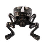 Halloween Skull Hand Lantern – Spooky Atmosphere Prop with Candle Light, Skeleton Foot Design for Haunted House & Party Decor - Image 3