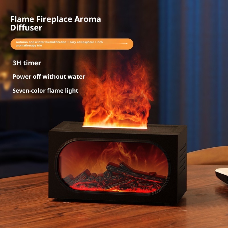 429aab79-1ac0-4bd9-b174-25201edb75d6_trans.jpeg Fireplace Aroma Diffuser Desktop Colorful Simulation Flame Humidifier - Image 1