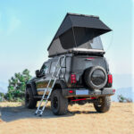 Roof Top Tent Hardshell Rooftop Tent For Van SUV Truck Car Overland Tent Camping For 2-3 Person With Ladder