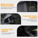 Roof Top Tent Hardshell Rooftop Tent For Van SUV Truck Car Overland Tent Camping For 2-3 Person With Ladder - Image 9